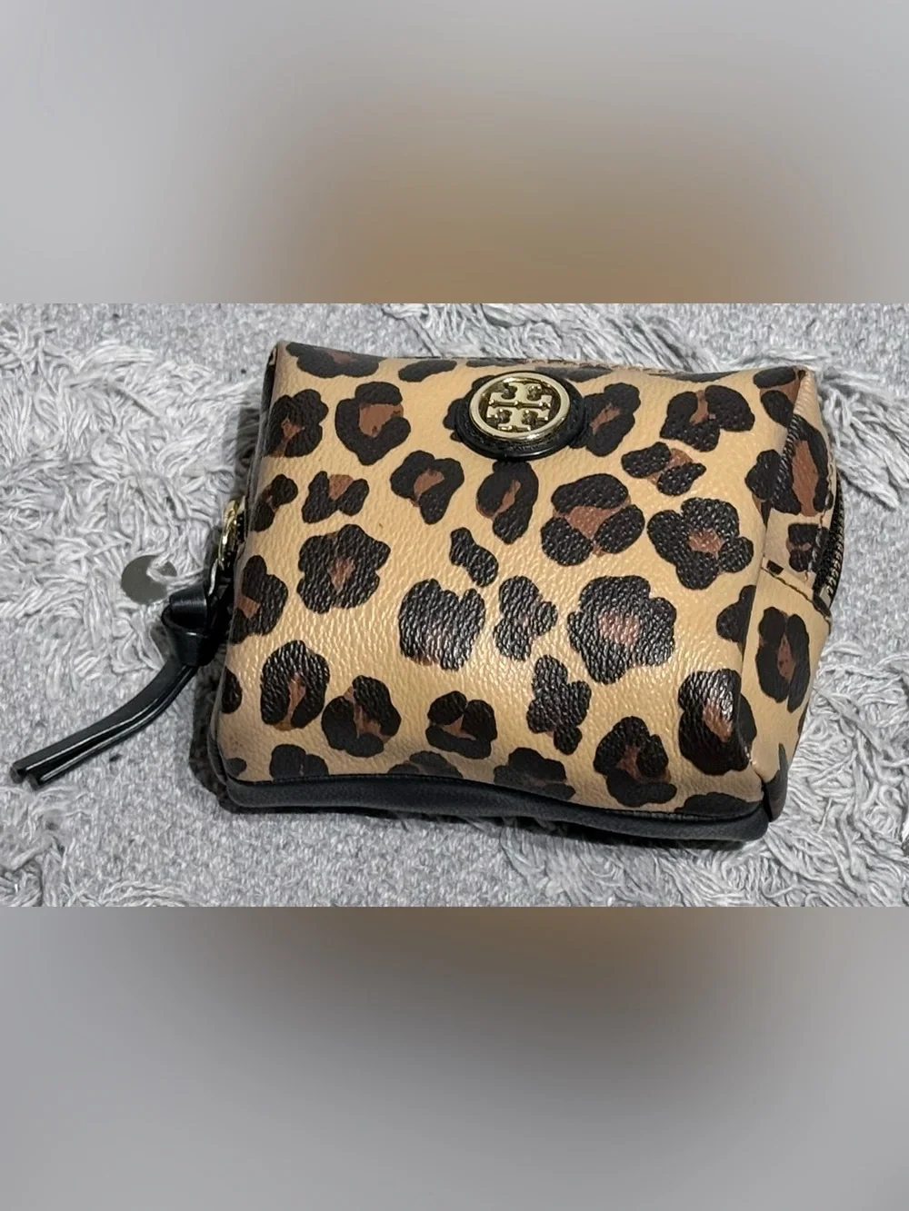 Tory Burch Leopard Print Mini Cosmetic Pouch